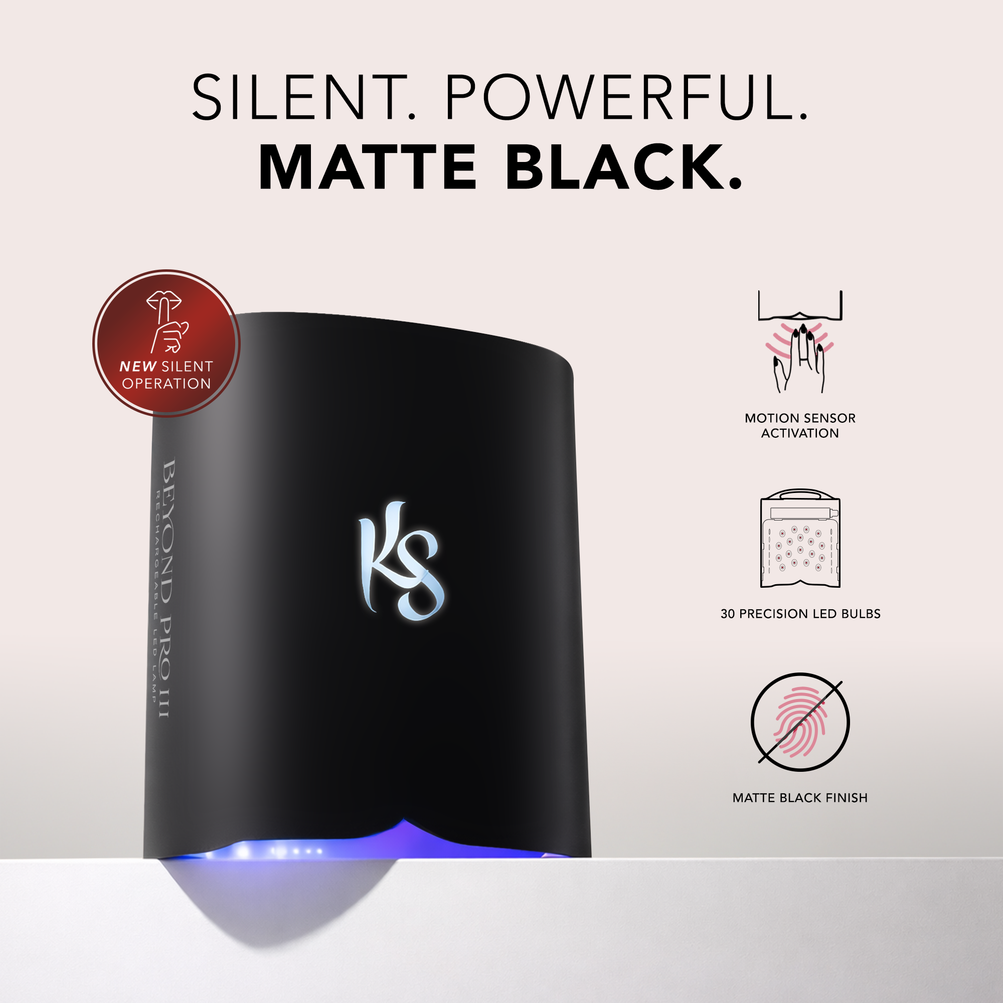 Beyond Pro Rechargeable LED Lamp III - Black